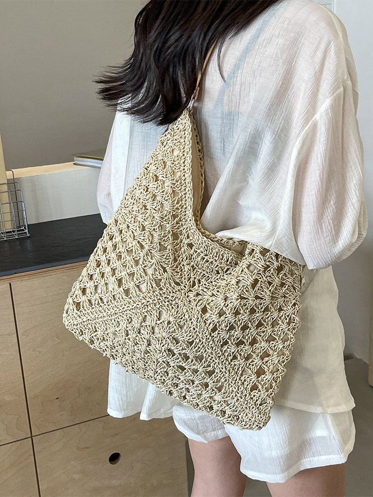 Handwoven Women's Straw Tote Bag - Trendy Large Capacity Beach Vacation Shoulder Bag 2025 Style Handwoven Women's Straw Tote Bag - Trendy Large Capacity Beach Vacation Shoulder Bag 2025 Style