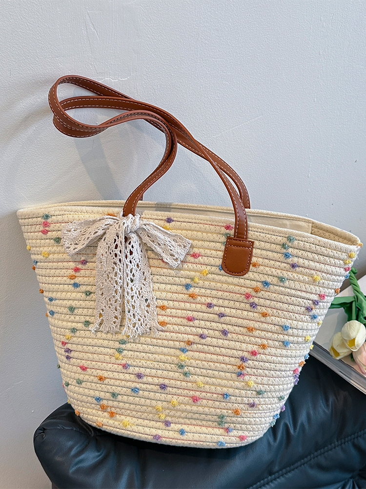 Handwoven Women's Summer Beach Tote Bag - Trendy Shoulder Bag with Large Capacity for Commuter Style Handwoven Women's Summer Beach Tote Bag - Trendy Shoulder Bag with Large Capacity for Commuter Style