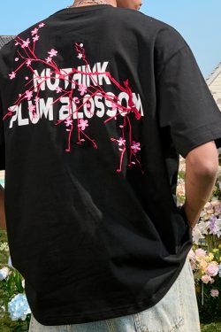 Heavy Embroidery Floral Letter T-Shirt - Short Sleeve Vintage American Style Unisex Top for Summer 2025 Fashion