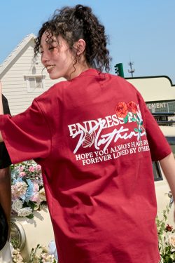 Heavy Embroidery Rose Short Sleeve T-Shirt - Vintage American Style Unisex Tee, Trendy Loose Fit, 2025 Fashion Essential