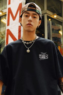 Heavyweight 260g Couple T-shirt for Men, Streetwear Short Sleeve, Summer Loose Fit Plus Size Tee, Trendy 2025 Fashion