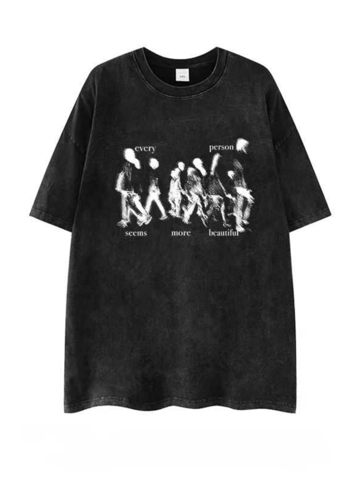 Heavyweight 260g Hip-Hop Dark Abstract Washed Vintage Pure Cotton Loose Short-Sleeve T-Shirt - European American Trendy Style Heavyweight 260g Hip-Hop Dark Abstract Washed Vintage Pure Cotton Loose Short-Sleeve T-Shirt - European American Trendy Style