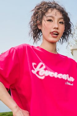 Heavyweight American Vintage Pearl Letter Print Short Sleeve T-Shirt Unisex Loose Fit 2025 Summer Streetwear