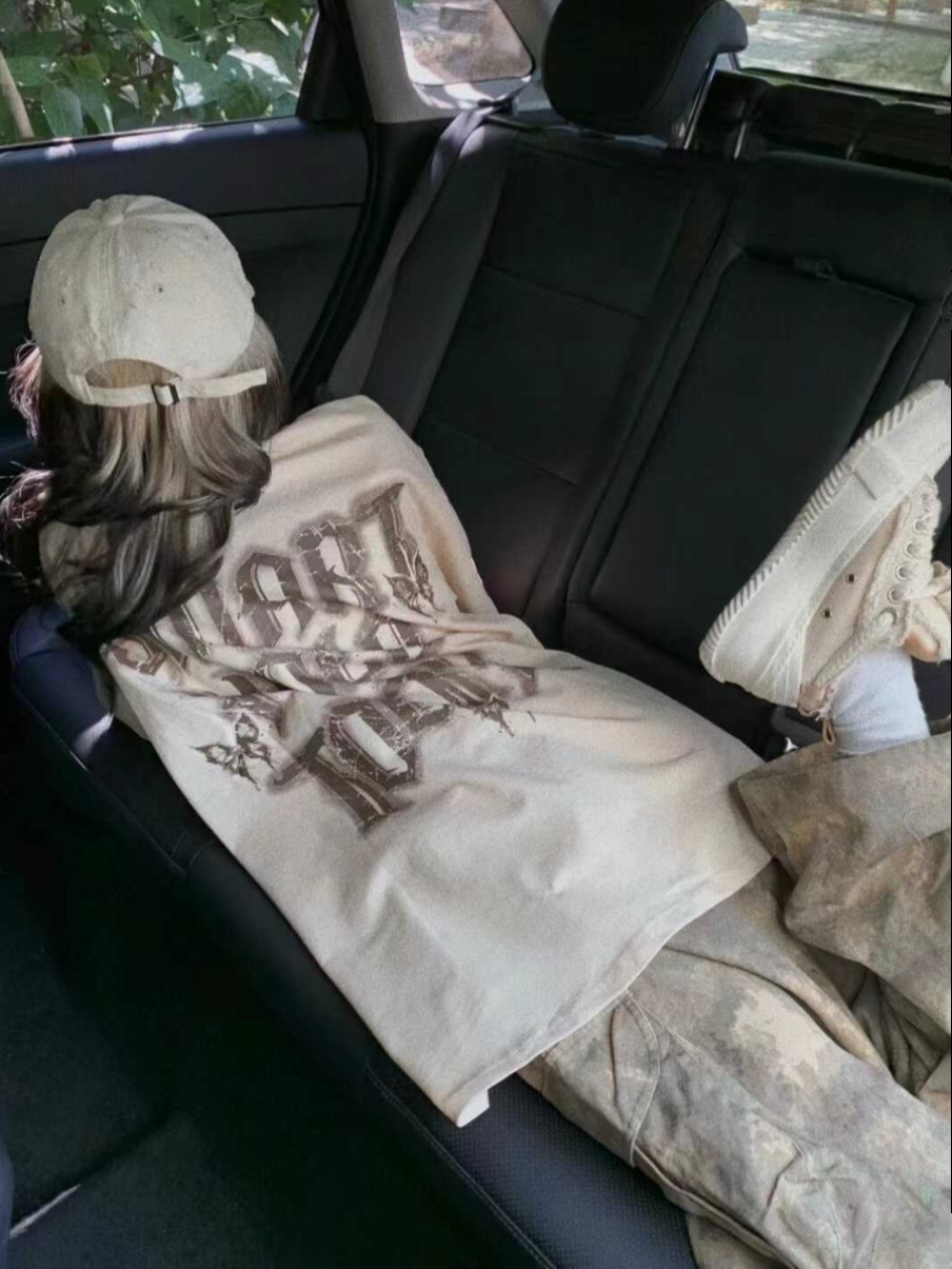 Heavyweight Cotton Butterfly Print Short-Sleeve T-Shirt for Men and Women - Retro American Casual Style Heavyweight Cotton Butterfly Print Short-Sleeve T-Shirt for Men and Women - Retro American Casual Style