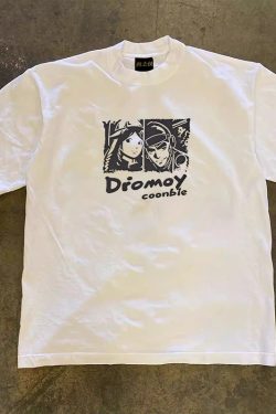 Heavyweight Couple's Loose Short-Sleeve T-Shirt in 260g Pure Cotton - Charitable Upward Hero Design for Men and Women