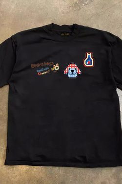 Heavyweight Couple's Loose Short-Sleeve T-Shirt in 260g Pure Cotton - Charitable Upward Hero Design for Men and Women