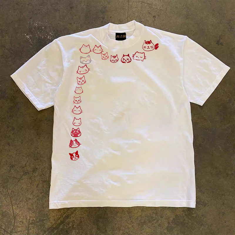 Heavyweight Couple's Loose Short-Sleeve T-Shirt in 260g Pure Cotton for Men and Women - Charitable Upward Hero Design Heavyweight Couple's Loose Short-Sleeve T-Shirt in 260g Pure Cotton for Men and Women - Charitable Upward Hero Design