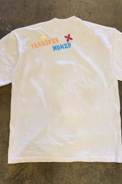 Heavyweight Couple's Loose Short-Sleeve T-Shirt in Pure Cotton - Charitable Design, Casual Streetwear for Men and Women