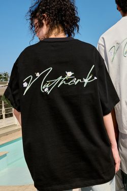 Heavyweight Floral Embroidered Short Sleeve T-Shirt for Men and Women - American Streetwear, Loose Fit, 2025 Summer Style