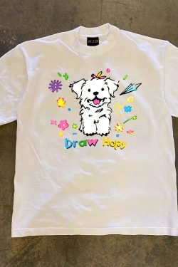 Heavyweight Loose Short-Sleeve T-Shirt for Men and Women - 100% Cotton, Charitable Design, Casual Streetwear Fashion