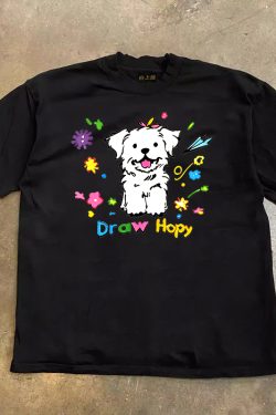 Heavyweight Loose Short-Sleeve T-Shirt for Men and Women - 100% Cotton, Charitable Design, Casual Streetwear Fashion