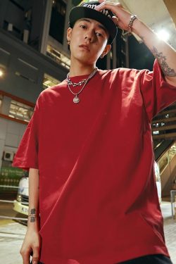 Heavyweight Solid Color Short Sleeve T-Shirt for Men and Women - Plus Size American Streetwear - Summer Casual 2025 Fashion