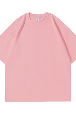 Heavyweight Solid Color Short Sleeve T-Shirt for Men and Women - Plus Size American Streetwear - Summer Casual 2025 Fashion