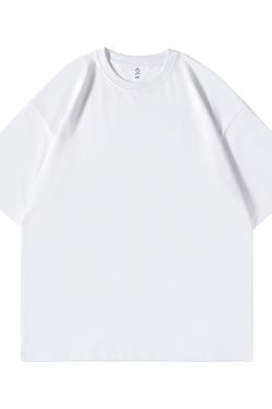 Heavyweight Solid Color Short Sleeve T-Shirt for Men and Women - Plus Size American Streetwear - Summer Casual 2025 Fashion