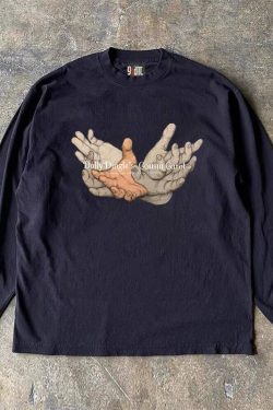 Heavyweight Unisex Long Sleeve T-Shirt for Charity - Hip-Hop Niche Design, Couple Style, 280g Cotton, Streetwear Fashion