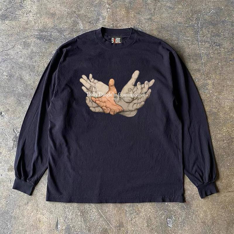 Heavyweight Unisex Long Sleeve T-Shirt for Charity - Hip-Hop Niche Design, Couple Style, 280g Cotton, Streetwear Fashion Heavyweight Unisex Long Sleeve T-Shirt for Charity - Hip-Hop Niche Design, Couple Style, 280g Cotton, Streetwear Fashion