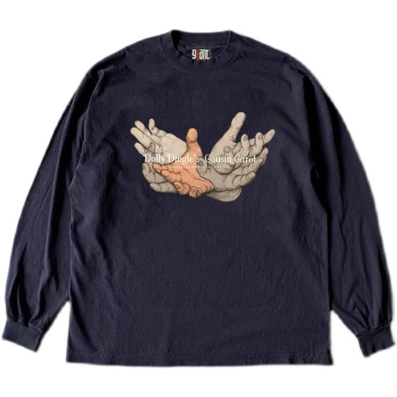 Heavyweight Unisex Long Sleeve T-Shirt for Charity - Hip-Hop Niche Design, Couple Style, 280g Cotton, Streetwear Fashion Heavyweight Unisex Long Sleeve T-Shirt for Charity - Hip-Hop Niche Design, Couple Style, 280g Cotton, Streetwear Fashion