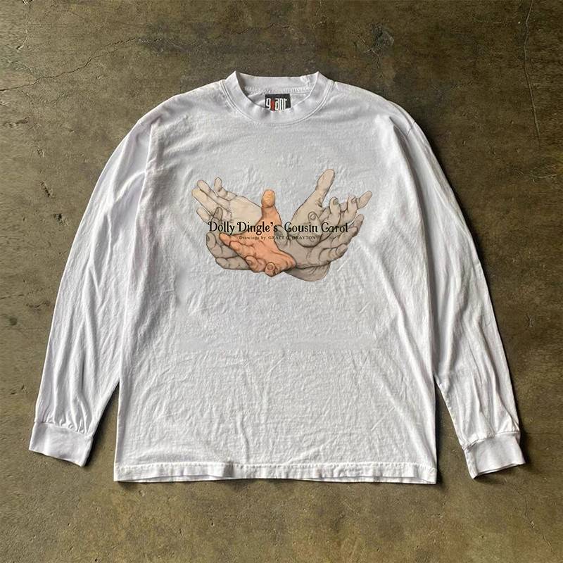 Heavyweight Unisex Long Sleeve T-Shirt for Charity - Hip-Hop Niche Design, Couple Style, 280g Cotton, Streetwear Fashion Heavyweight Unisex Long Sleeve T-Shirt for Charity - Hip-Hop Niche Design, Couple Style, 280g Cotton, Streetwear Fashion