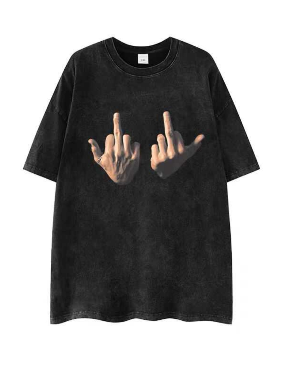 Heavyweight Vintage Washed Cotton Short Sleeve T-Shirt for Women - Hip-Hop Style, Retro Dark Fashion, European & American Trendy Design Heavyweight Vintage Washed Cotton Short Sleeve T-Shirt for Women - Hip-Hop Style, Retro Dark Fashion, European & American Trendy Design