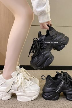 Height-Increasing Dad Shoes for Petite Women - 2024 Autumn Versatile High-Heeled Thick-Soled Platform Sneakers