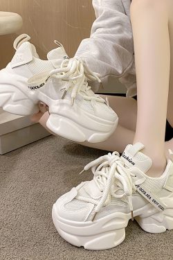 Height-Increasing Dad Shoes for Petite Women - 2024 Autumn Versatile High-Heeled Thick-Soled Platform Sneakers