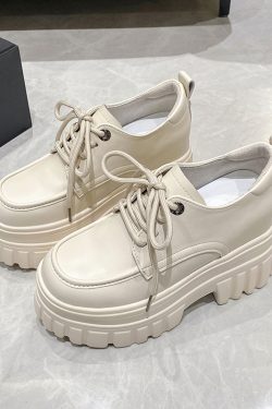 Height-Increasing Women's Patent Leather Platform Loafers - Thick-Soled Spring Autumn Shoes for Short Women