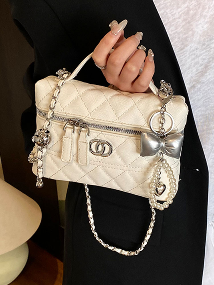 High-End Diamond-Patterned Shoulder Bag - 2025 Spring/Summer Casual Women's Box Bag, Chic & Versatile Fashion Accessory High-End Diamond-Patterned Shoulder Bag - 2025 Spring/Summer Casual Women's Box Bag, Chic & Versatile Fashion Accessory