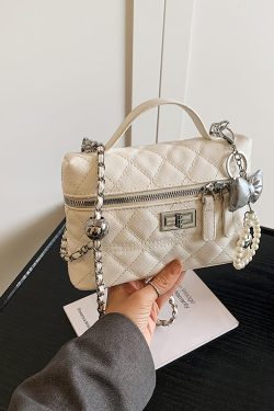 High-End Diamond-Patterned Shoulder Bag - 2025 Spring/Summer Casual Women's Box Bag, Chic & Versatile Fashion Accessory