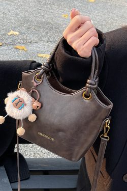 High-End Retro Bucket Handbag for Women - Versatile Textured Crossbody & Shoulder Bag for Summer 2025 Fashion