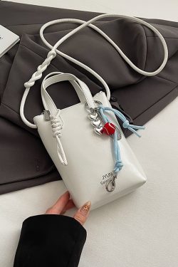 High-End Silver Mini Bag for Women - Lightweight Handheld Crossbody Zipper Bag for Summer 2025, Perfect for Y2K Fashion