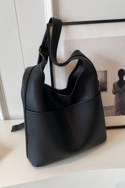High-End Versatile Bucket Bag for Women - Retro Shoulder Tote with Large Capacity for Spring/Summer 2025 Fashion