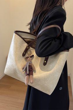 High-End Women's Large Capacity Shoulder Bag - Stylish Spring Summer Commuting Tote for 2025 Fashion