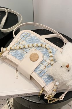 High-End Women's Spring Summer 2025 Crossbody Small Square Bag - Versatile Wool Shoulder Underarm Bag