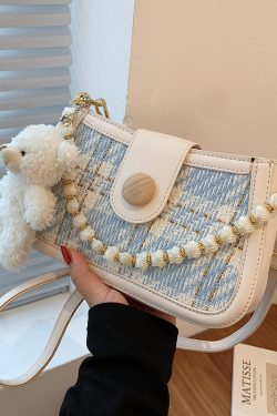 High-End Women's Spring Summer 2025 Crossbody Small Square Bag - Versatile Wool Shoulder Underarm Bag