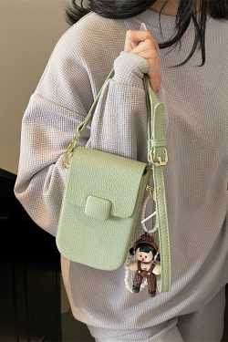 High-End Yellow Mini Crossbody Bag for Women - Vertical Design Phone Bag for Summer 2025