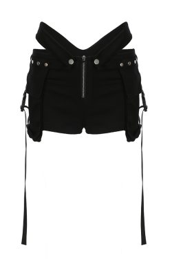 High Energy Motorcycle Cool V-Shaped Waist 3D Pocket Shorts - Slimming Versatile Women’s Work Pants, Trendy Streetwear Style