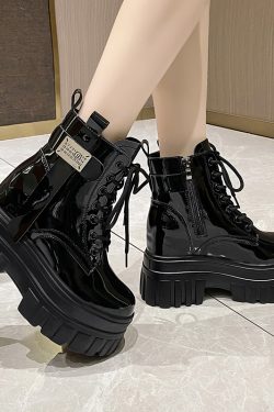 High-Heeled Martin Boots for Women - 10cm Height-Increasing Thick-Soled Short Boots - Versatile Autumn Style for Petite Figures