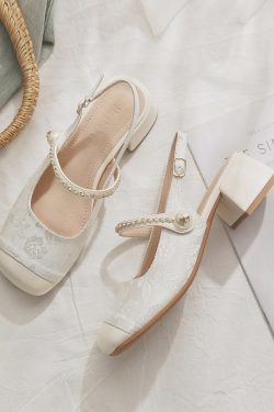 High-Heeled Sheepskin Open-Toe Sandals for Women - National Style Summer Fairy Skirt Sandals, Coarse Design