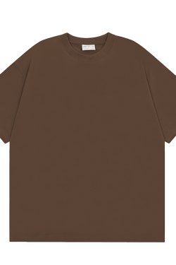 High Street 310G Heavyweight Short Sleeve Unisex T-Shirt with Small Collar - Trendy American Style Loose Pure Cotton Top