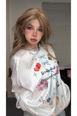 High Street American Style V-Neck Sweatshirt for Women - Cute Color-Block Plaid Long Sleeve Top, Autumn Casual Layering Essential