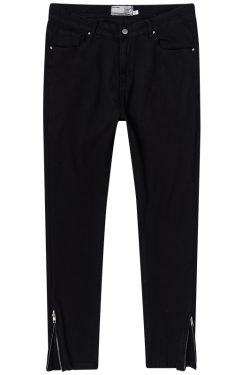 High Street Casual Cuff Zipper Denim Pants - Trendy Y2K Inspired Streetwear for Effortless Style