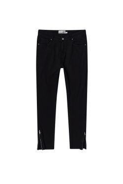 High Street Casual Cuff Zipper Denim Pants - Trendy Y2K Inspired Streetwear for Effortless Style