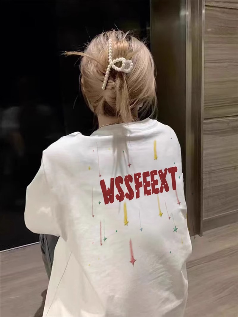 High Street Pure Cotton White Short Sleeve T-Shirt for Women, Plus Size, American Style, Casual Couple Top, Niche Design High Street Pure Cotton White Short Sleeve T-Shirt for Women, Plus Size, American Style, Casual Couple Top, Niche Design