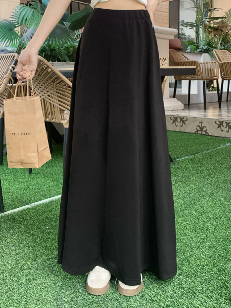 High Waist Gray A-Line Skirt for Women - Slimming Summer Versatile Style, Simple Cool Feel, Perfect for 90s and Y2K Fashion High Waist Gray A-Line Skirt for Women - Slimming Summer Versatile Style, Simple Cool Feel, Perfect for 90s and Y2K Fashion