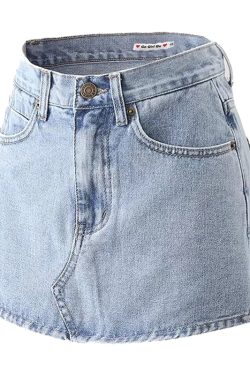 High Waist Side Split Denim Skirt for Women - Slimming Summer Skirt, European and American Style, Anti-Exposure Short Skirt
