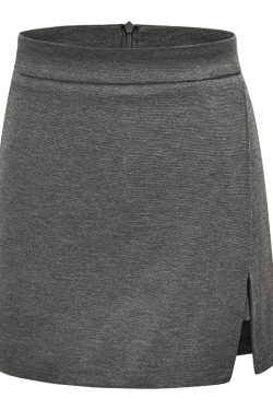 High-Waisted A-Line Skirt with Side Slit - European American Style Summer Mini Skirt for Women, Anti-Exposure Fashion