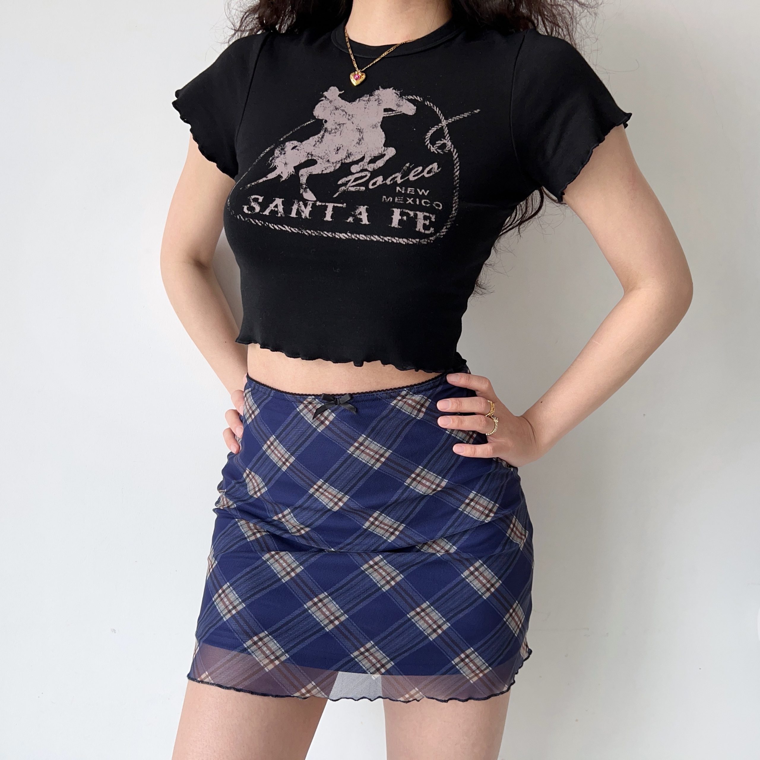 High-Waisted Plaid Mesh Bodycon Mini Skirt for Women - Vintage 90s Style Slimming Design High-Waisted Plaid Mesh Bodycon Mini Skirt for Women - Vintage 90s Style Slimming Design