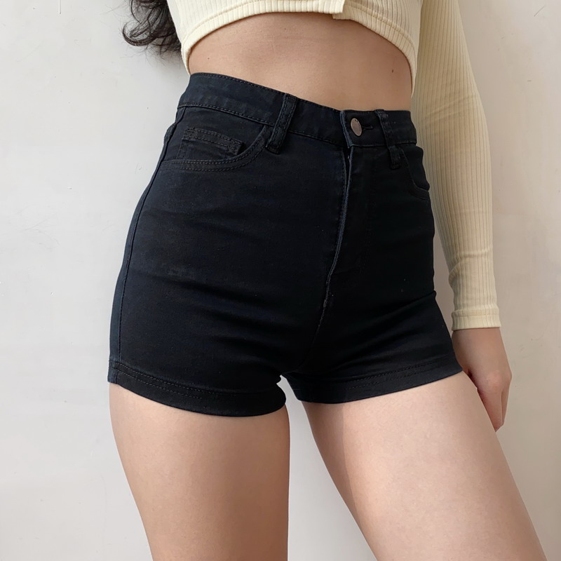 High-Waisted Slim Fit Stretch Denim Shorts for Women, Vintage American Style Sexy Summer Hot Pants High-Waisted Slim Fit Stretch Denim Shorts for Women, Vintage American Style Sexy Summer Hot Pants
