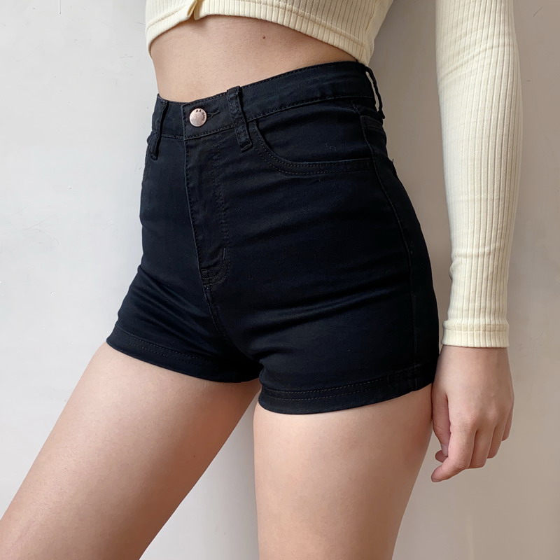 High-Waisted Slim Fit Stretch Denim Shorts for Women, Vintage American Style Sexy Summer Hot Pants High-Waisted Slim Fit Stretch Denim Shorts for Women, Vintage American Style Sexy Summer Hot Pants