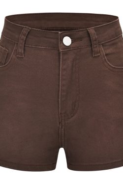 High-Waisted Slimming Long-Leg Denim Shorts for Women - European American Style Bodycon Hot Pants for Summer Fashion